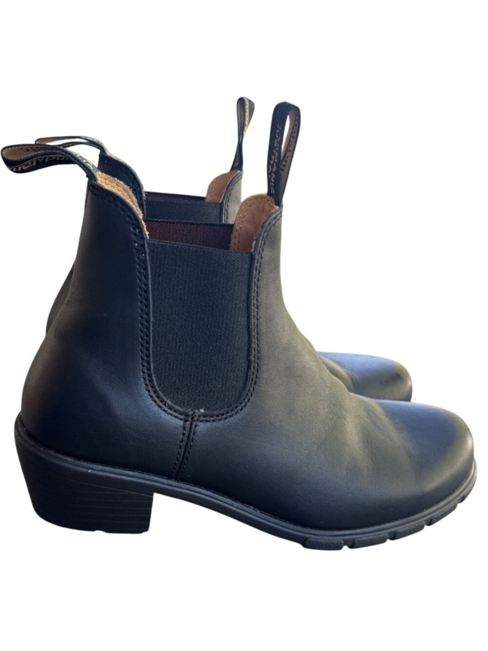 Blundstone 1671 Women Heeled Chelsea Boots Black Leather Size 8.5